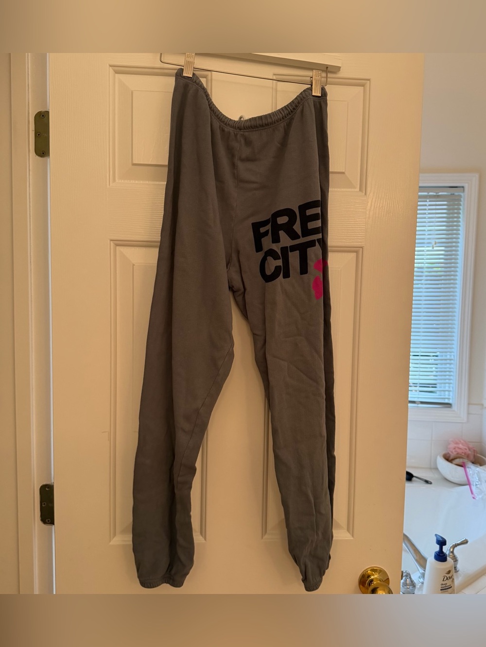 Free city joggers longer length grey blue